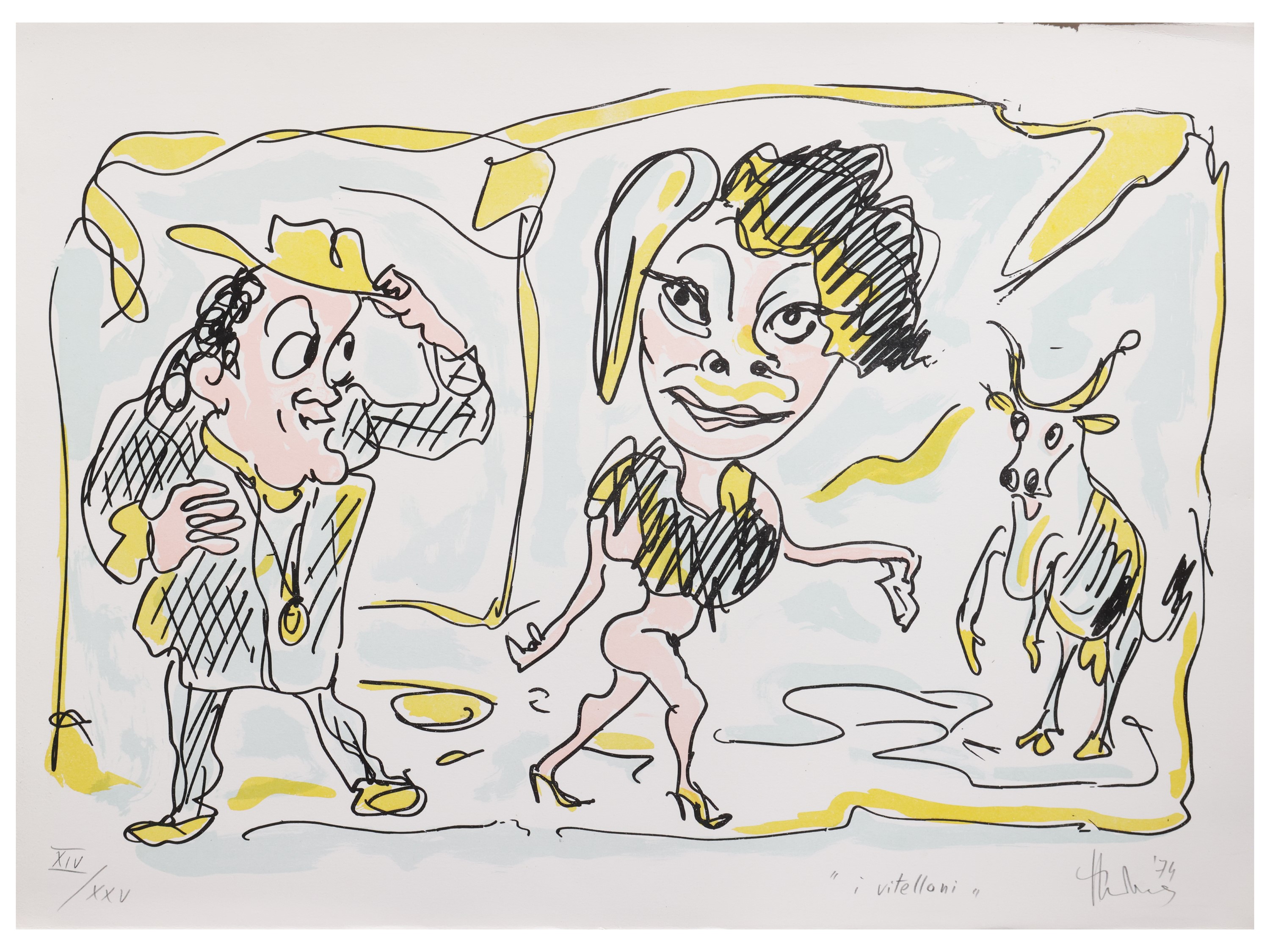 Renato Guttuso, Omaggio a Fellini