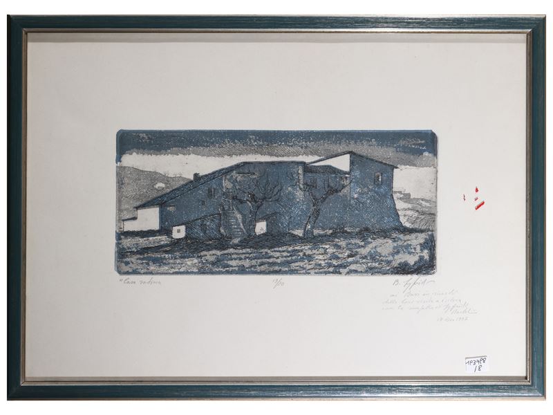 Sigfrido Bartolini - Paesaggi. Raccolta di sette litografie e un acquerello