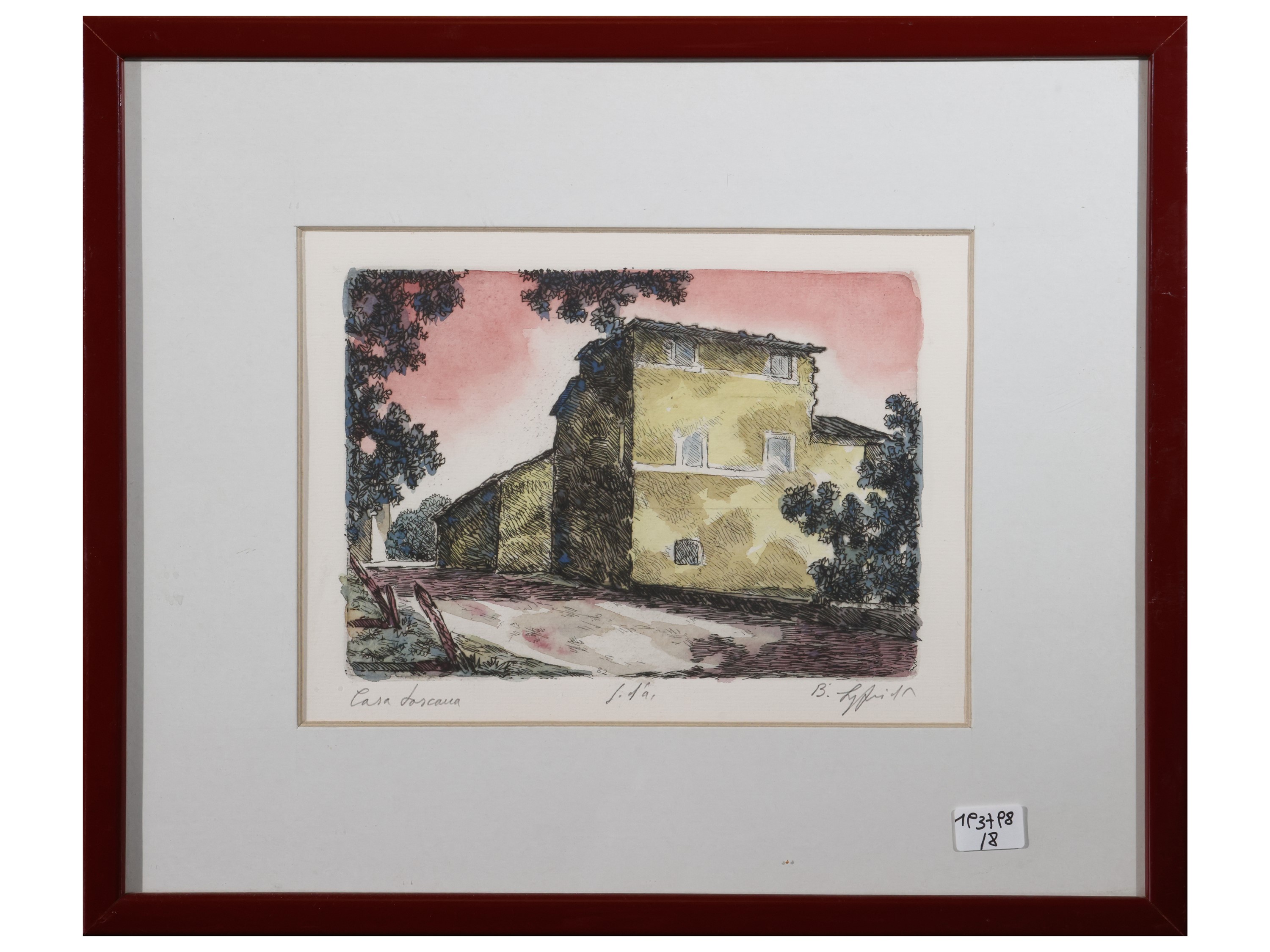 Sigfrido Bartolini - Paesaggi. Raccolta di sette litografie e un acquerello