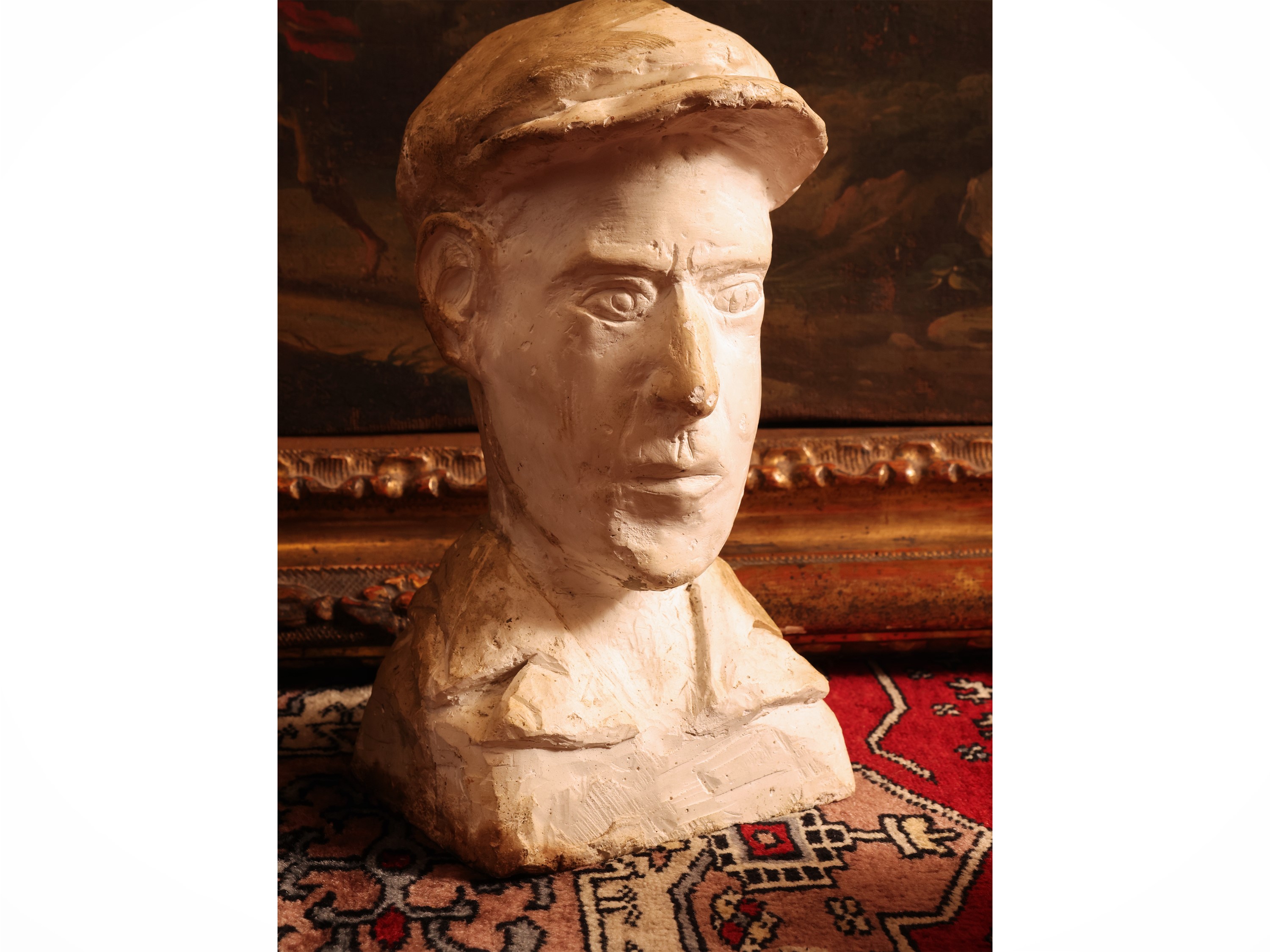 Dino Caponi - Ritratto maschile, bronzo e gesso (busto)