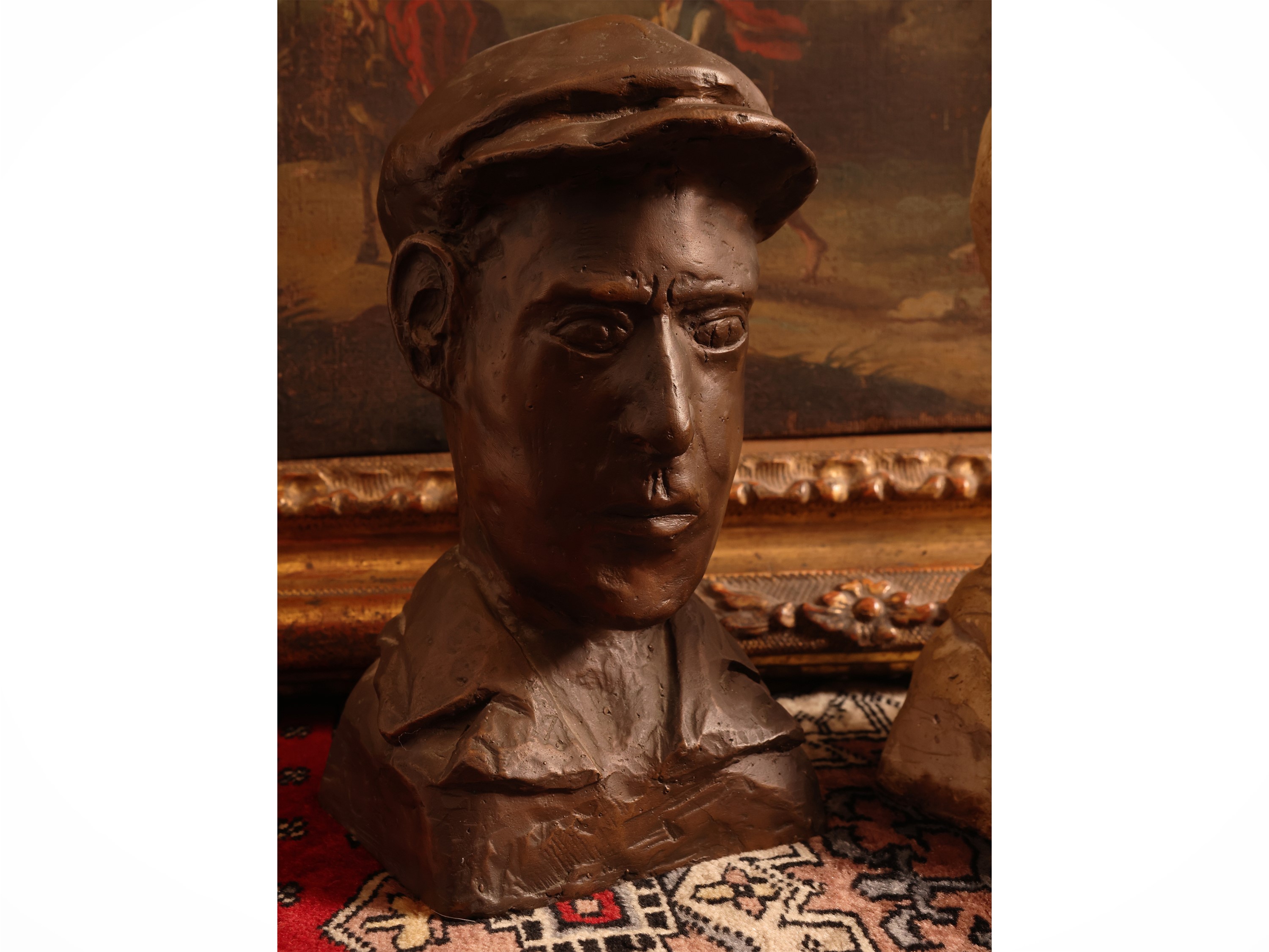 Dino Caponi - Ritratto maschile, bronzo e gesso (busto)