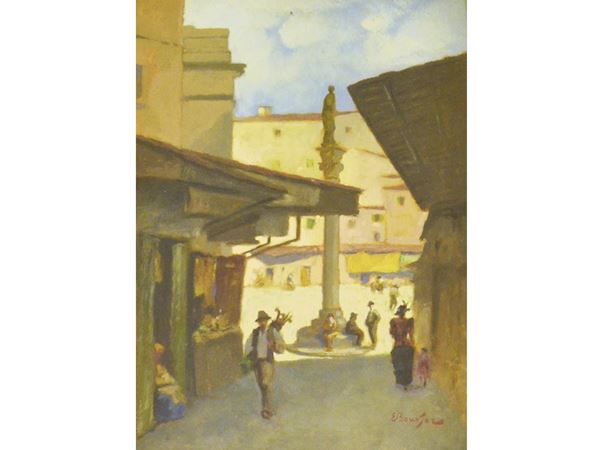 View of a street  (first half of the 20th century)  - Auction A Villa in Florence - Maison Bibelot - Casa d'Aste Firenze - Milano