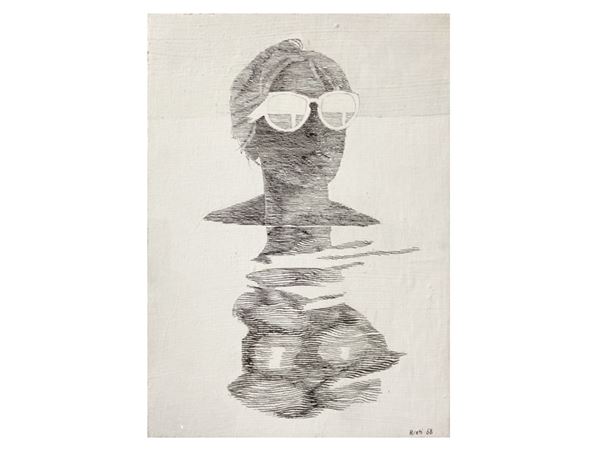 Fabio Rieti - Paesaggio marino, 1968