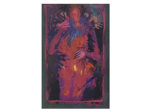 Felice Filippini : Figura in rosso  - Asta Una villa a Firenze - Maison Bibelot - Casa d'Aste Firenze - Milano