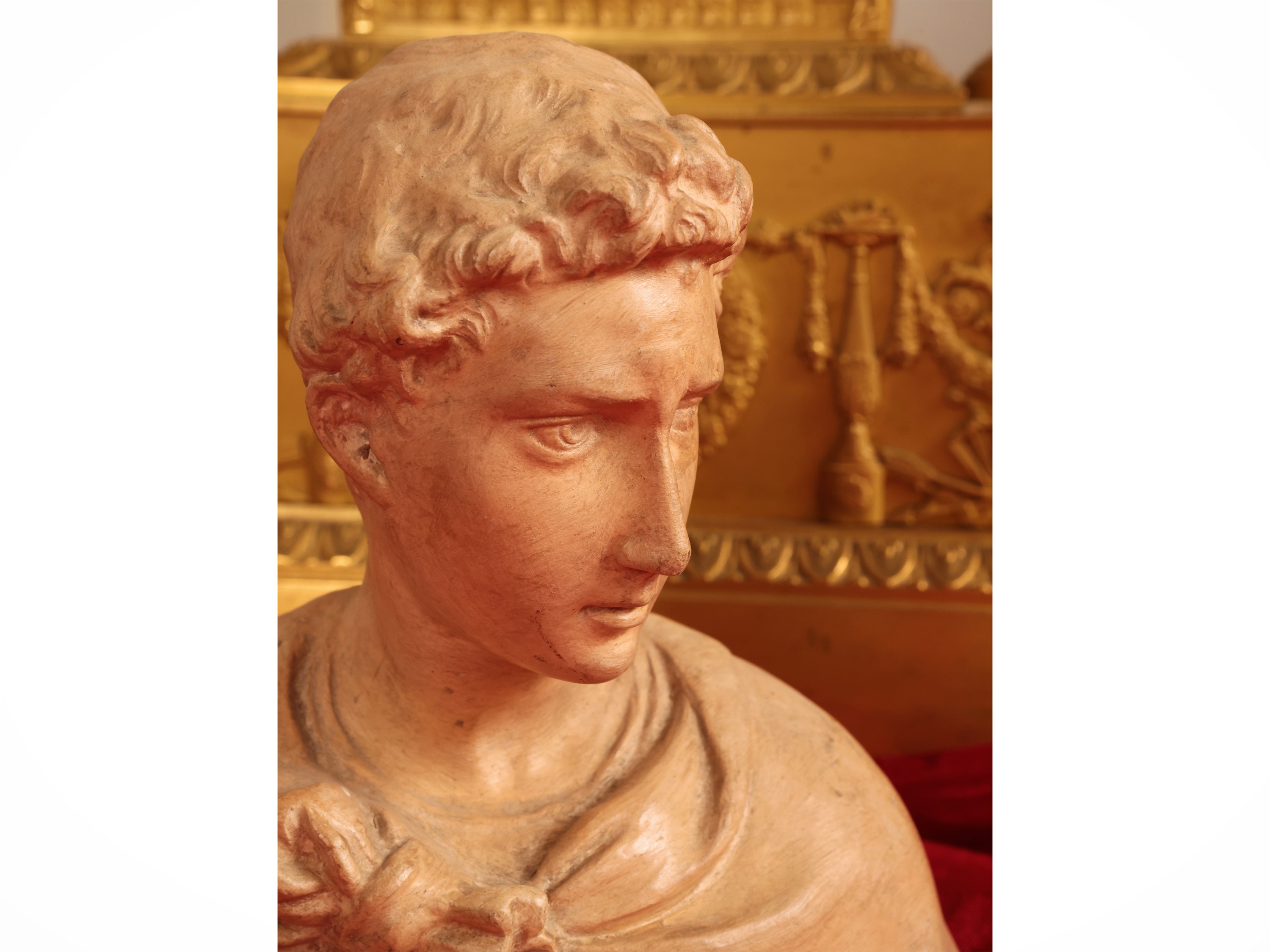 San Giorgio, busto in terracotta, altezza 17 cm