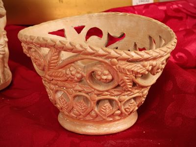 Piccolo Vaso e Cestino in Terracotta