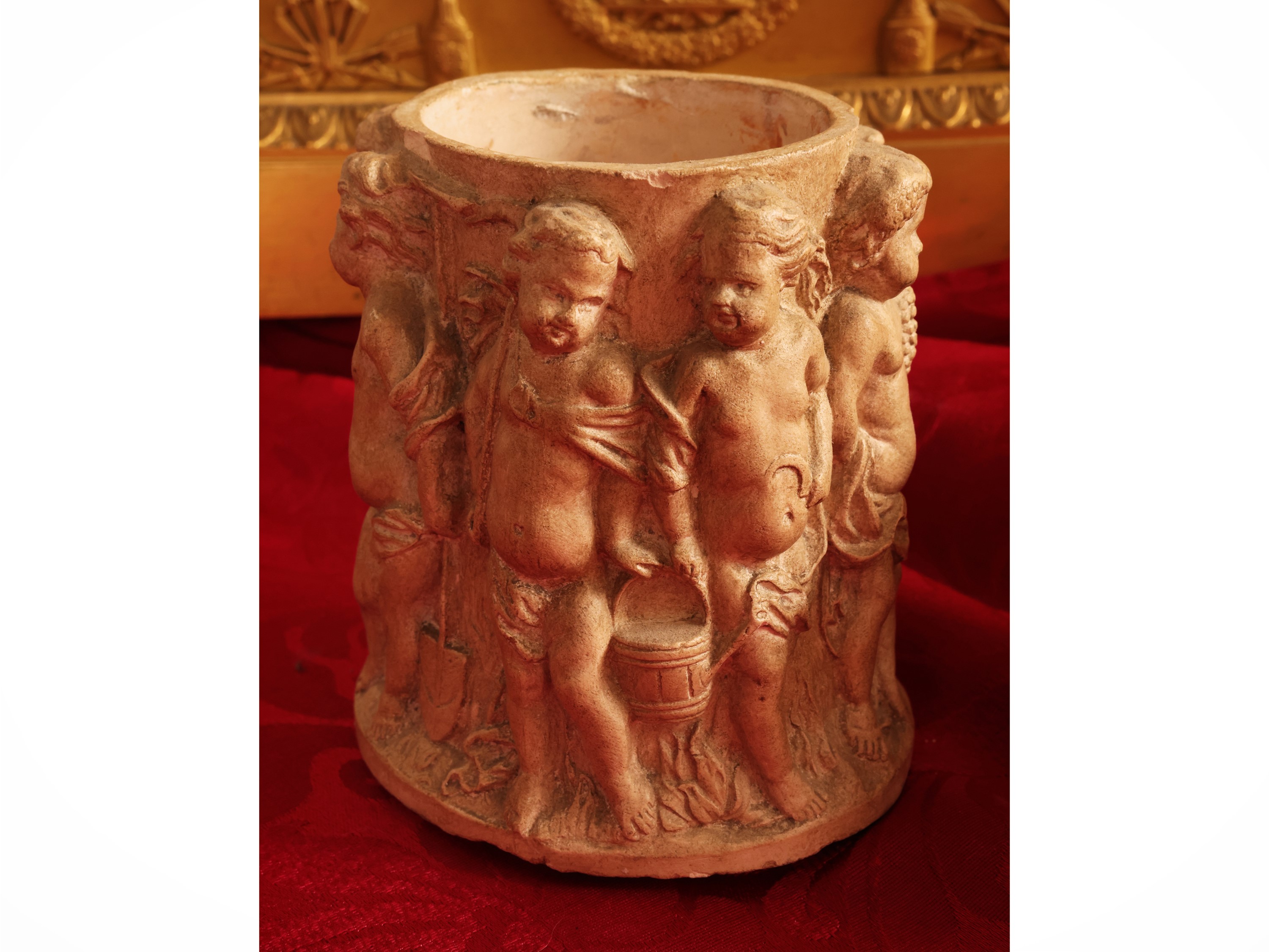 Piccolo Vaso e Cestino in Terracotta