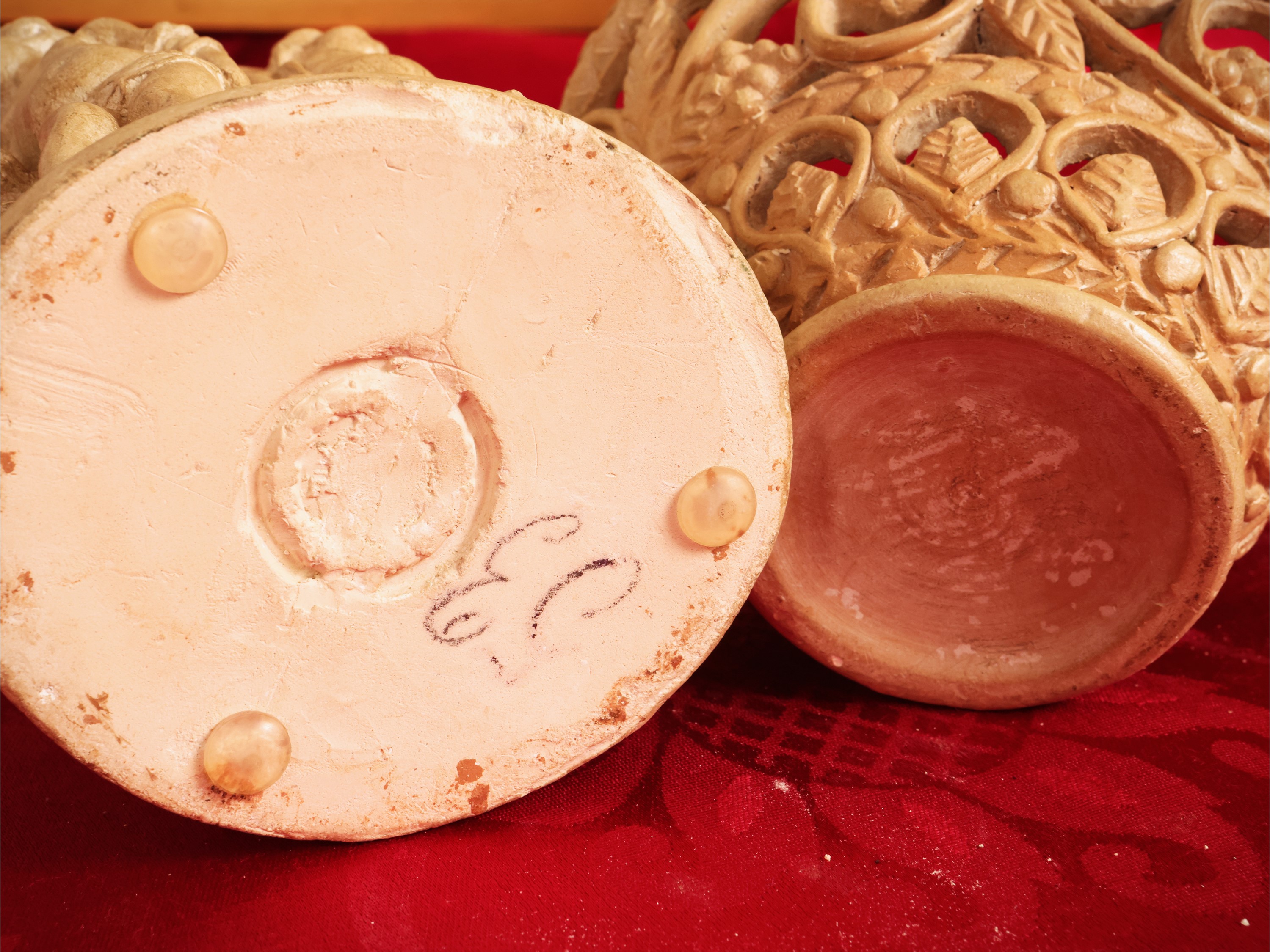 Piccolo Vaso e Cestino in Terracotta