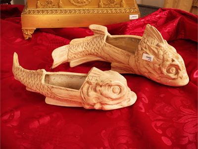 Signa, Dini e Cellai, Coppia di vasi zoomorfi in terracotta (inizio XX secolo)