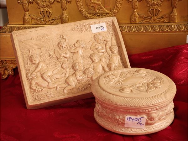 Placca e Scatola in terracotta