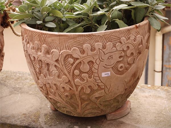 Tre vasi in terracotta