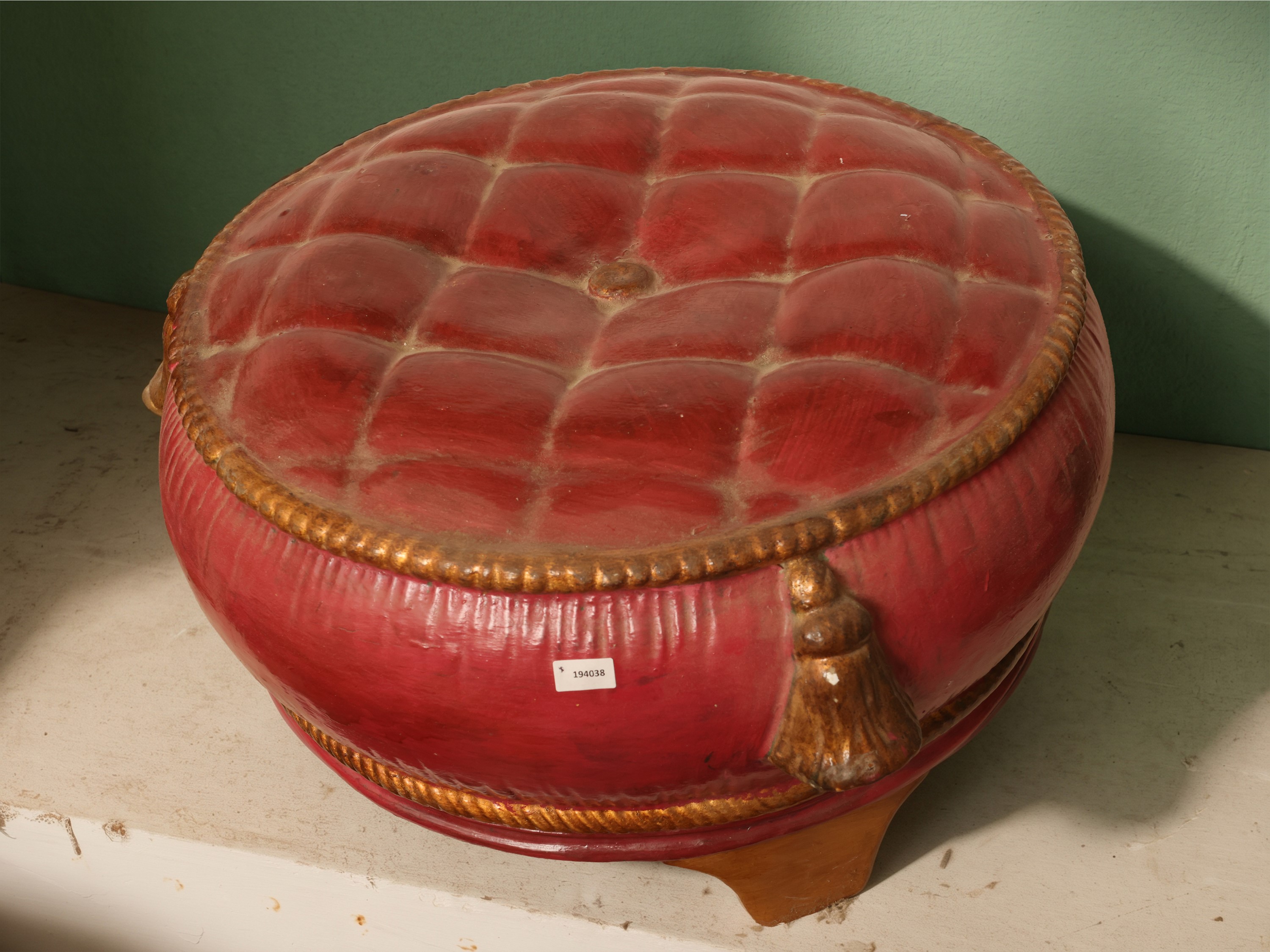 Poggiapiedi in Terracotta Invetriata