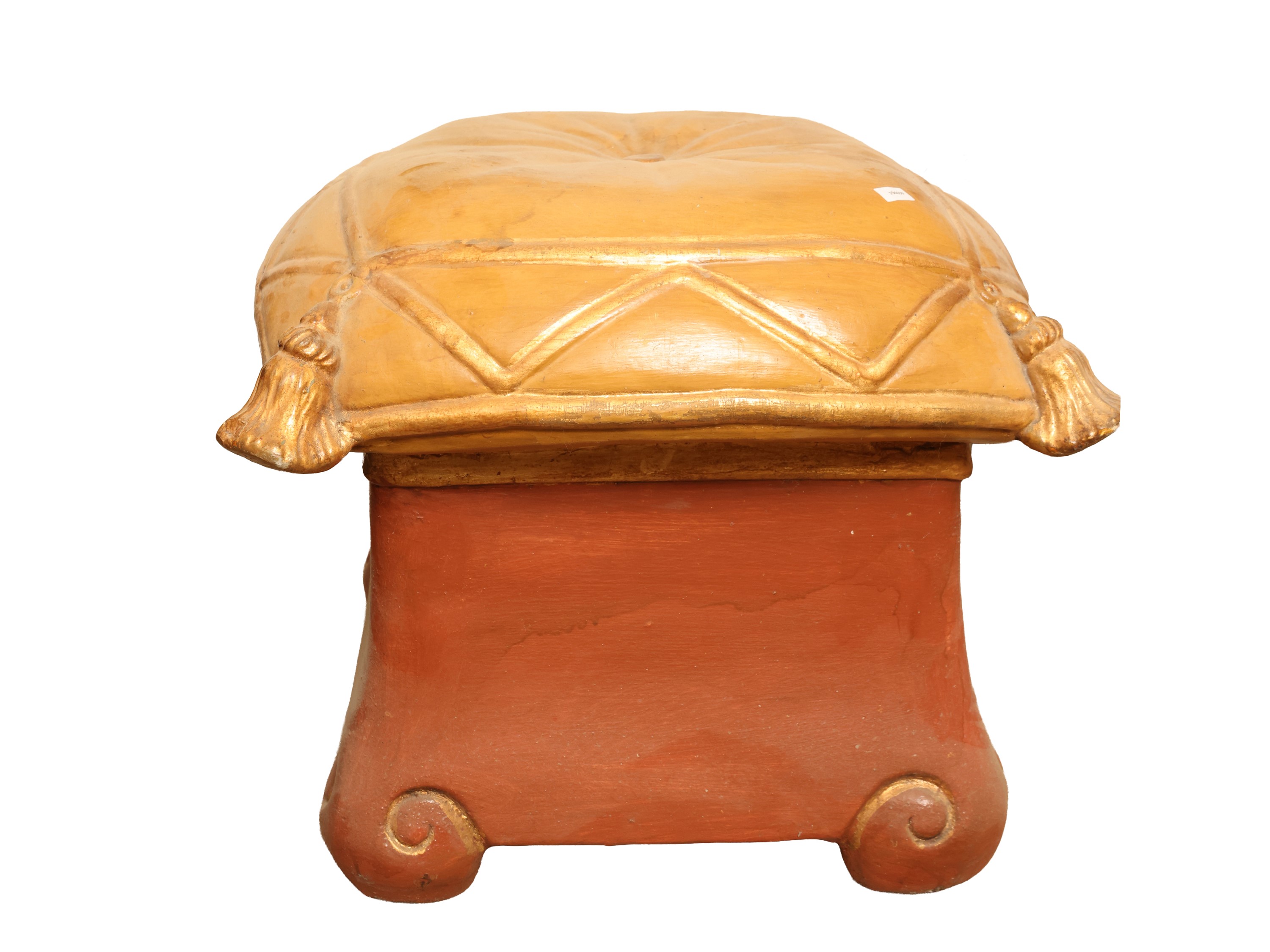 Manifattura Pugi, Sgabello in terracotta invetriata