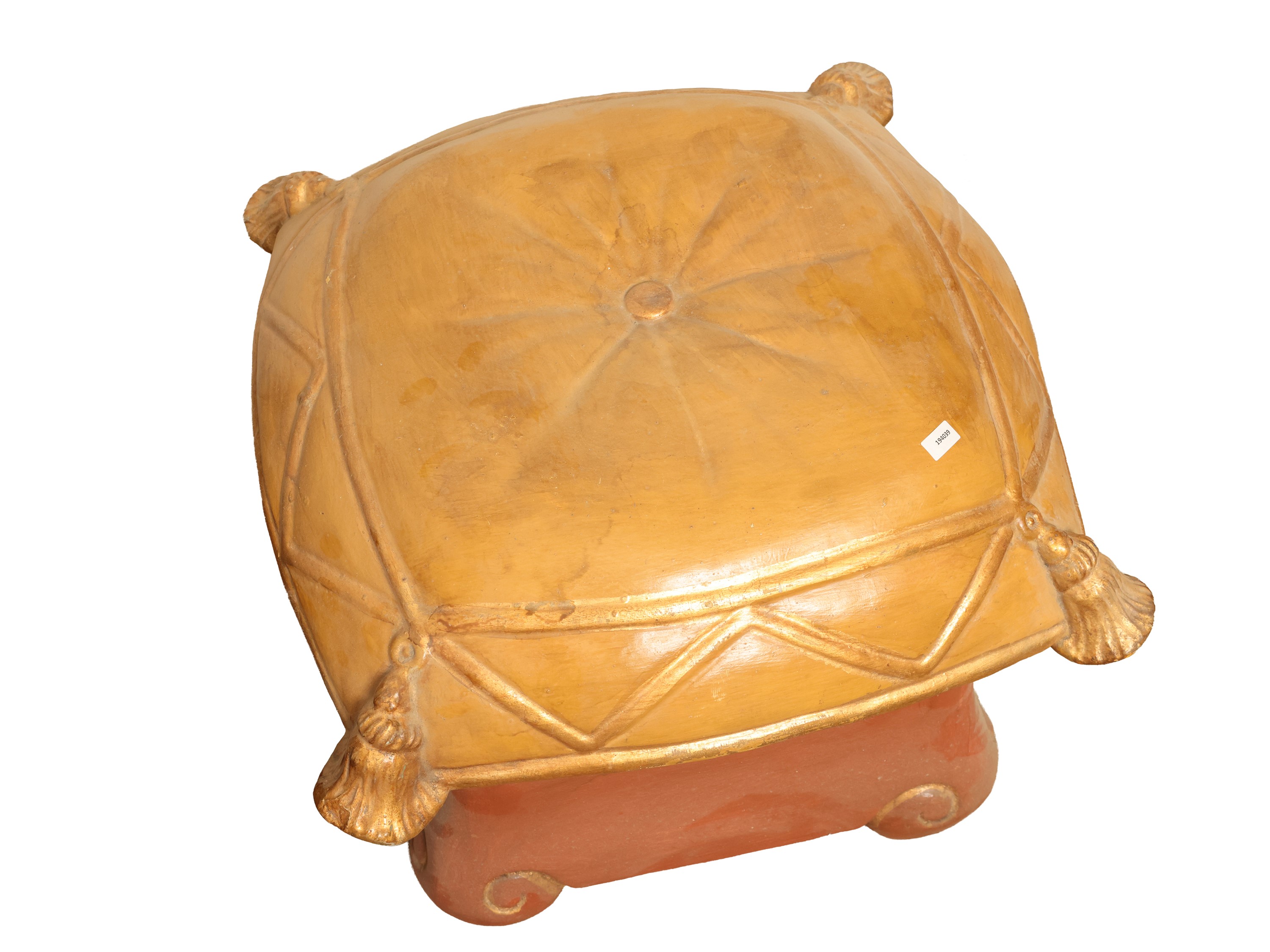 Manifattura Pugi, Sgabello in terracotta invetriata