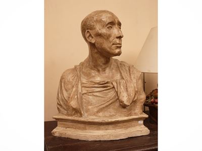 Ritratto di Niccolò da Uzzano, da Donatello, in terracotta patinata