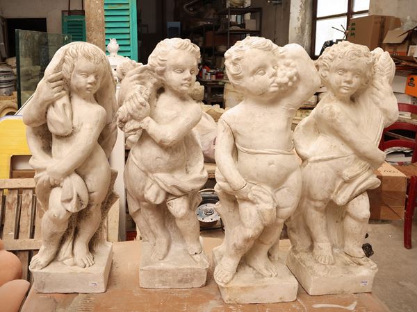 Allegory of the Four Seasons in plaster