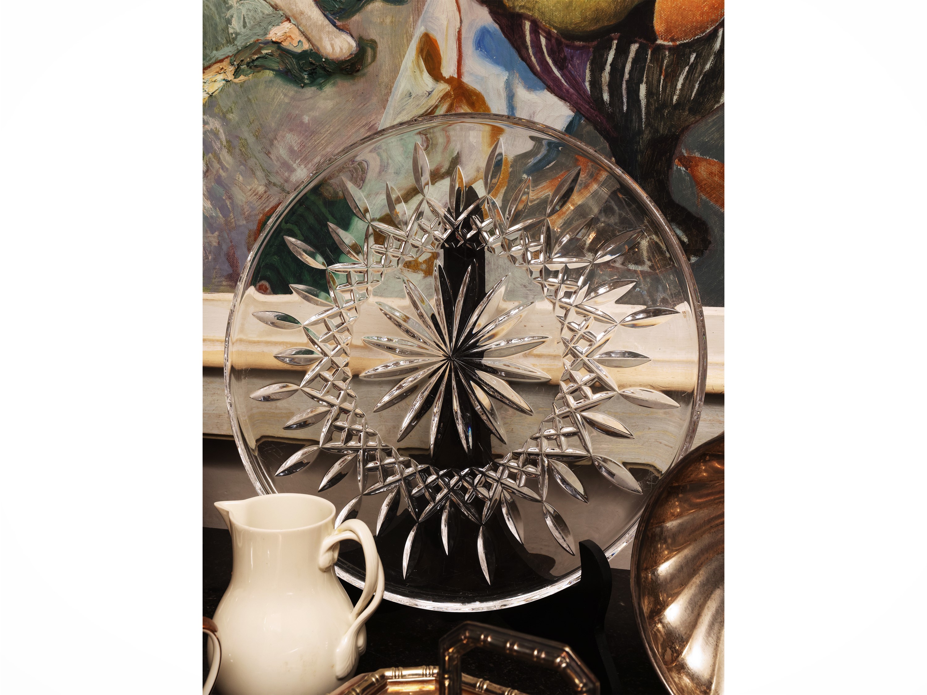 Set da tavola, porcellana avorio e accessori da servizio