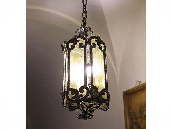 Wrought iron lantern  (beginning of the 20th century)  - Auction Florentine Residences - Maison Bibelot - Casa d'Aste Firenze - Milano