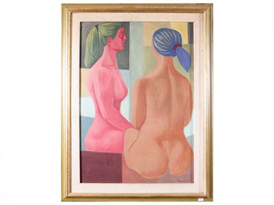Nudi femminili (olio su tela), 1958