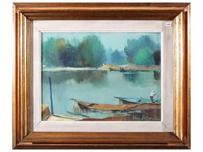 Paesaggio sull’Arno (1966), olio su tela