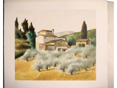 Paesaggio toscano (litografia)