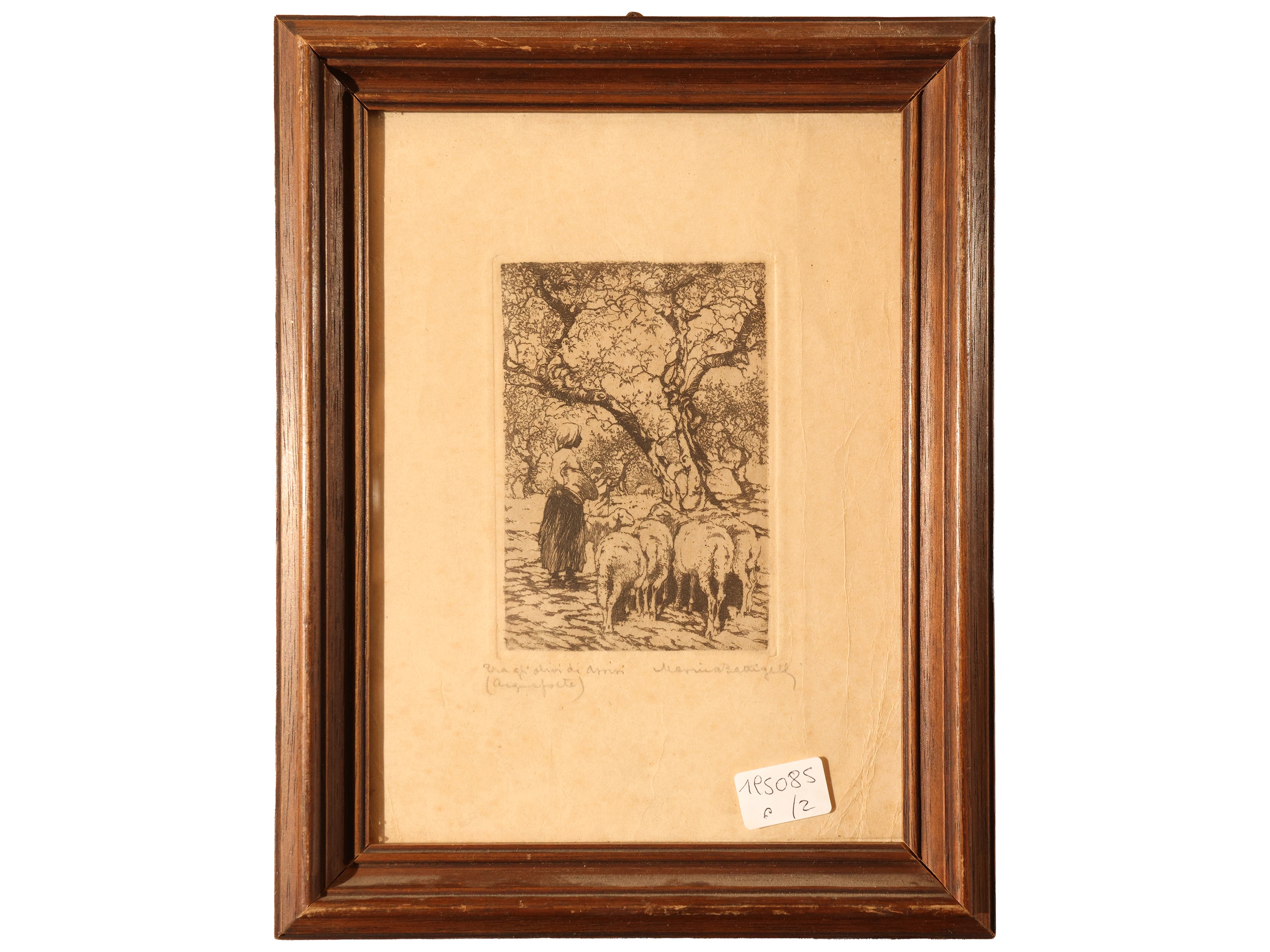 Battigelli Pastore, Scorcio di Firenze vista dall’Arno, disegno a china su carta