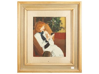 Veduta D'interno con Figura Femminile