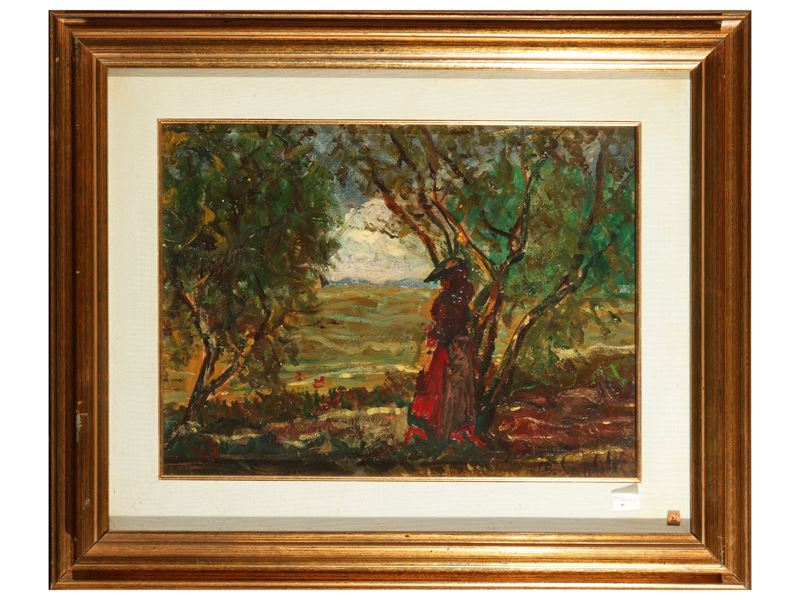 Franco Sacchetti - Attesa (1972) – olio su faesite