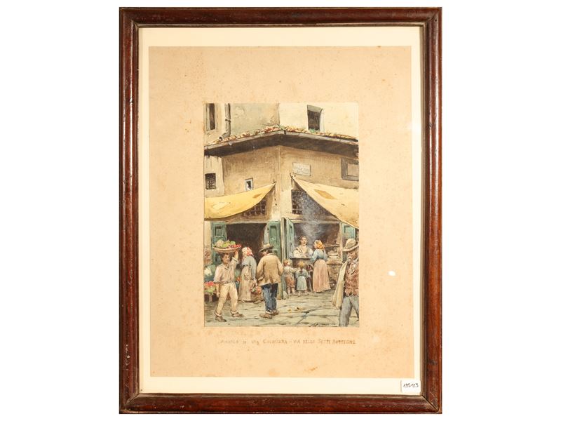 Dante Mattani - Angolo di Via Calimara - Via delle Sette Botteghe