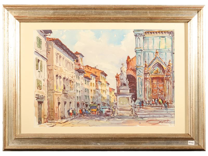 Giovanni Ospitali - Scorcio di piazza Santa Croce