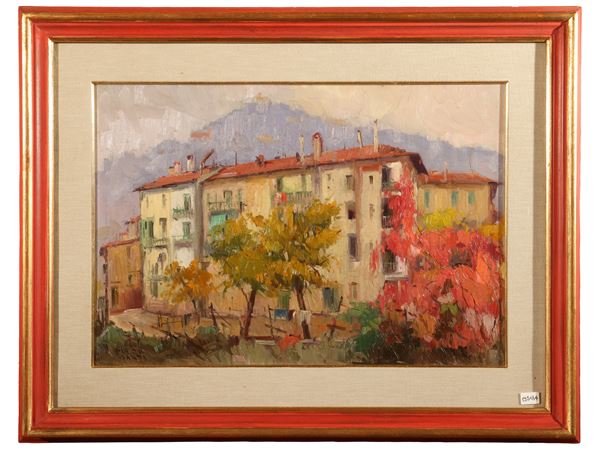 Piero Danti : Landscape with houses  - Auction Tuscan Masters - Maison Bibelot - Casa d'Aste Firenze - Milano