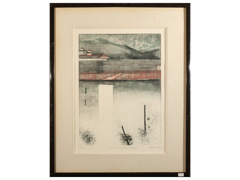 Joao Rossi - Senza titolo (1987), incisione firmata e datata, matrici 34/50