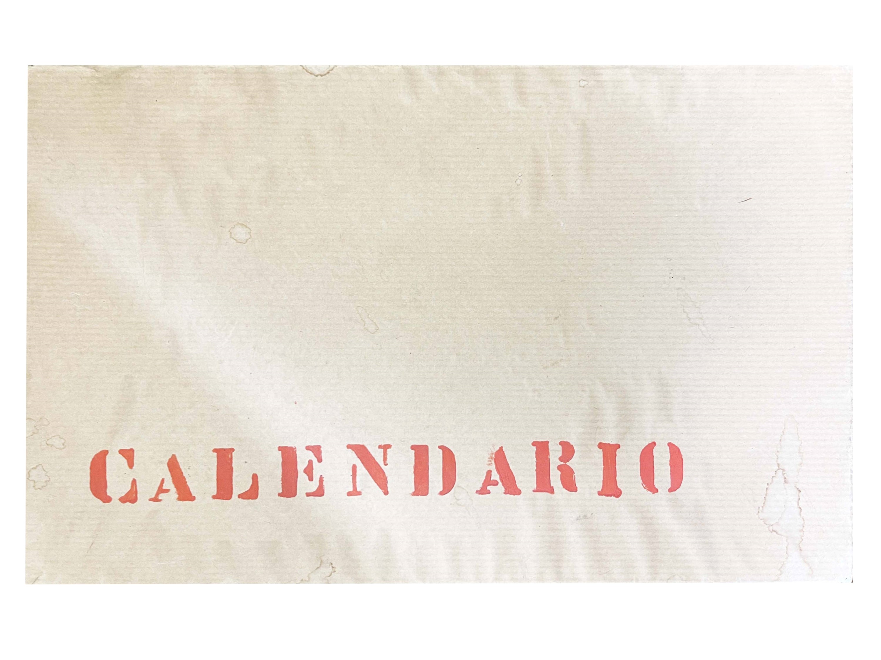 Roberto Luciani - Calendario, scultura in carta e cartone (fine anni Settanta)
