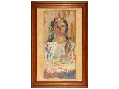 Ritratto femminile, olio su tavoletta