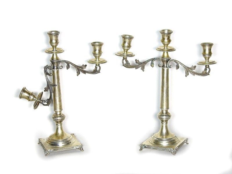 Coppia di Candelabri in Argento