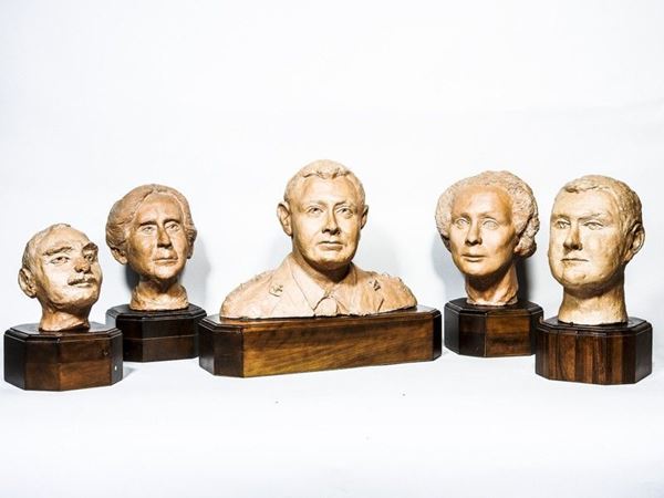 Five Terracotta Busts