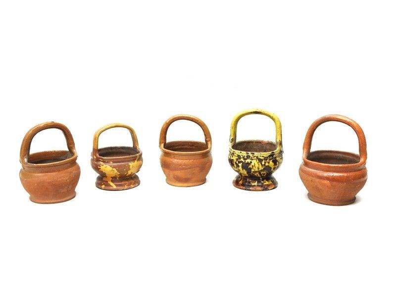 Lotto di Scaldini D'epoca in Terracotta