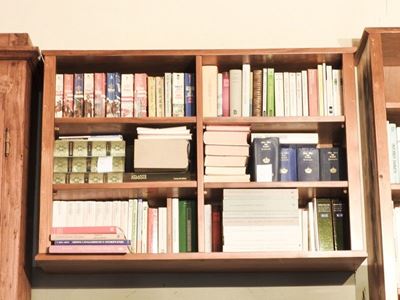 Piccola Libreria Pensile in Legno Tenero