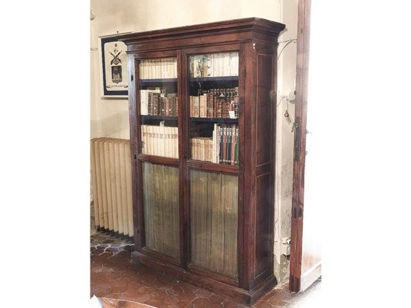 Walnut Veneered Bookcase, late 19th Century