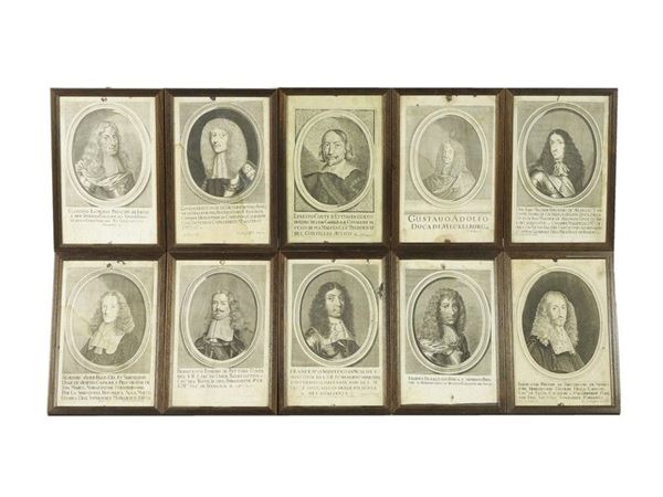 Portraits of Famous Men, 17th Century, twenty engravings
