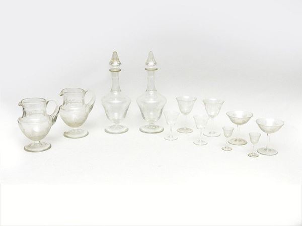 Crystal Glass Set, first half of 20th Century
