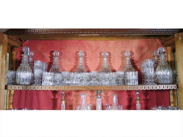Blown Crystal Glass Lot, 19th Century