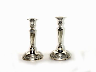 Coppia di Candelabri in Argento
