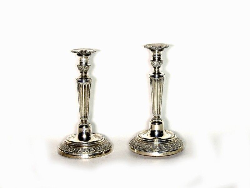 Coppia di Candelabri in Argento
