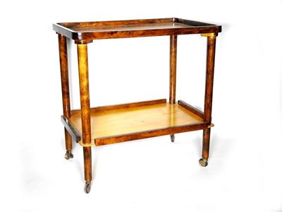 Carrello Portavivande in Satinwood e Legno Biondo