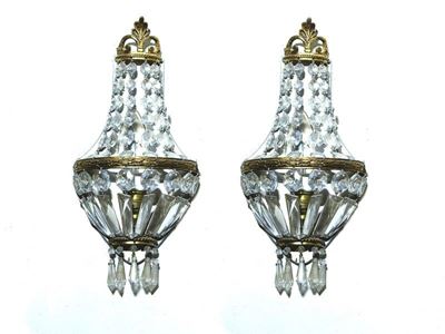 Coppia di Appliques a Paniere