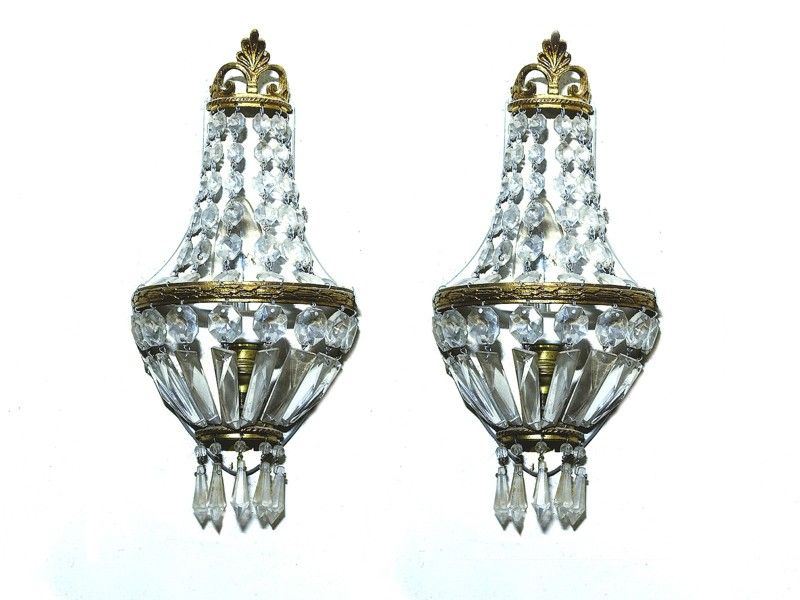 Coppia di Appliques a Paniere