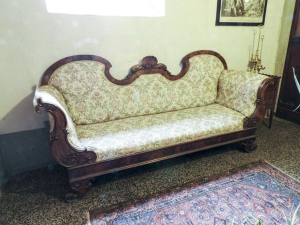 Walnut Sofa, mid 19th Century