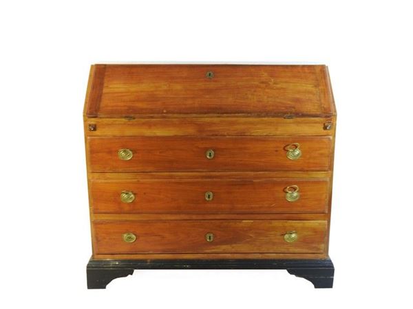 Cherrywood Fall Front Chest of Drawers, mid 19th Century