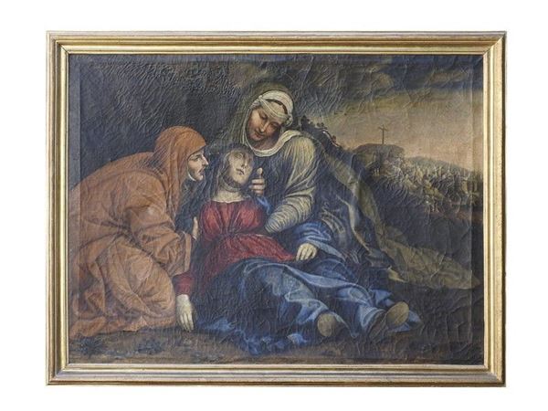 Follower of Giovanni Antonio Bazzi known as Il Sodoma (1477-1549), The Three Marys, oil on canvas
